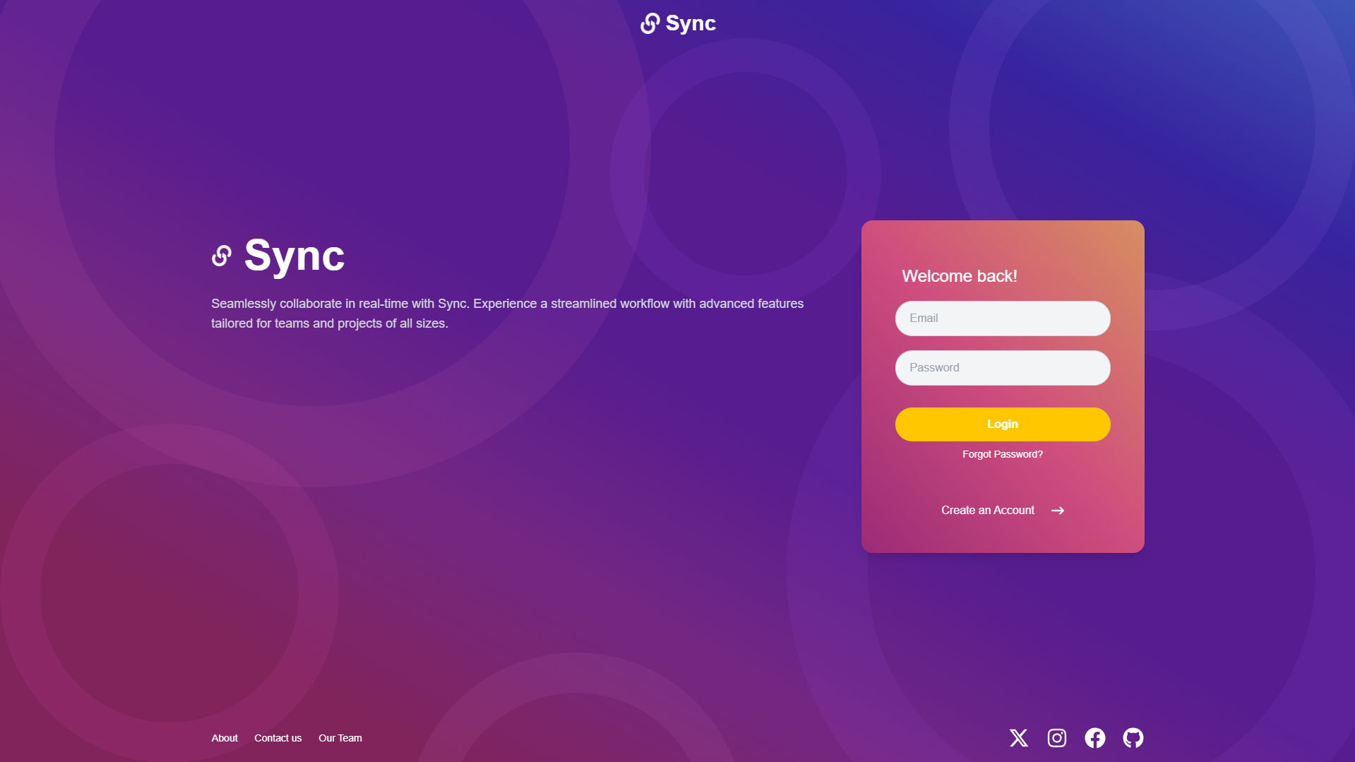 Sync() – Personal Task and Collaboration Web App